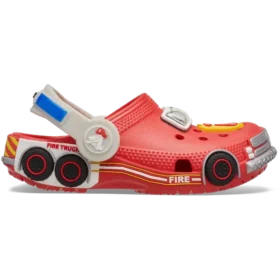Κλασικά παπούτσια για μικρά παιδιά «Iam Fire Truck Lights» με λουράκι στο πίσω μέρος