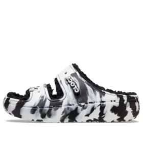 Κλασικά σανδάλια Cozzzy με μαρμάρινο σχέδιο “Black White”