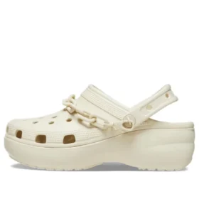 Κλασικό Platform Clog με αλυσίδα και πλατφόρμα “Bone”