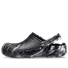 Marbled Baya Lined Clog “Black Silver”