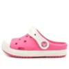 Μικρά αθλητικά σανδάλια Crocs για εξωτερική χρήση με φλατ παπούτσια, ροζ