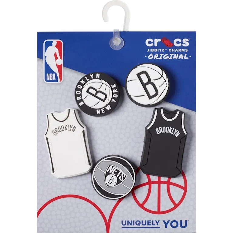 Nba Brooklyn Nets 5 Pack Γούρια Jibbitz™ Nba Brooklyn Nets 5 Pack Γούρια Jibbitz™