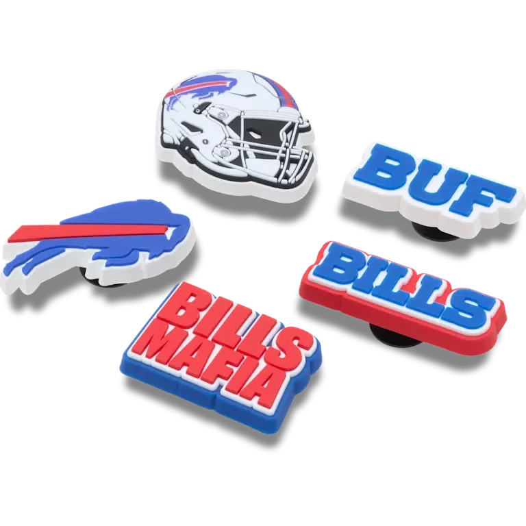 NFL Buffalo Bills, σετ 5 γουριών Jibbitz για παπούτσια NFL Buffalo Bills, σετ 5 γουριών Jibbitz για παπούτσια