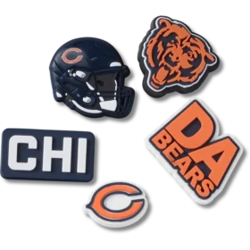 NFL Chicago Bears, σετ 5 γουριών Jibbitz για παπούτσια