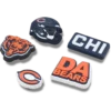 NFL Chicago Bears, σετ 5 γουριών Jibbitz για παπούτσια