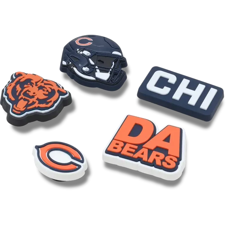 NFL Chicago Bears, σετ 5 γουριών Jibbitz για παπούτσια NFL Chicago Bears, σετ 5 γουριών Jibbitz για παπούτσια