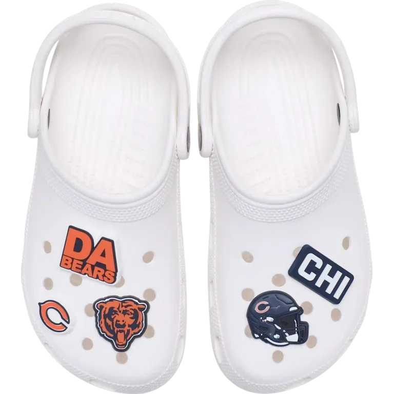NFL Chicago Bears, σετ 5 γουριών Jibbitz για παπούτσια NFL Chicago Bears, σετ 5 γουριών Jibbitz για παπούτσια