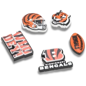 NFL Cincinnati Bengals, σετ 5 γουριών Jibbitz για παπούτσια