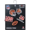 NFL Cincinnati Bengals, σετ 5 γουριών Jibbitz για παπούτσια NFL Cincinnati Bengals, σετ 5 γουριών Jibbitz για παπούτσια