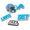 NFL Detroit Lions, σετ 5 γούρια Jibbitz για παπούτσια NFL Detroit Lions, σετ 5 γούρια Jibbitz για παπούτσια