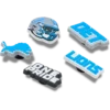 NFL Detroit Lions, σετ 5 γούρια Jibbitz για παπούτσια NFL Detroit Lions, σετ 5 γούρια Jibbitz για παπούτσια