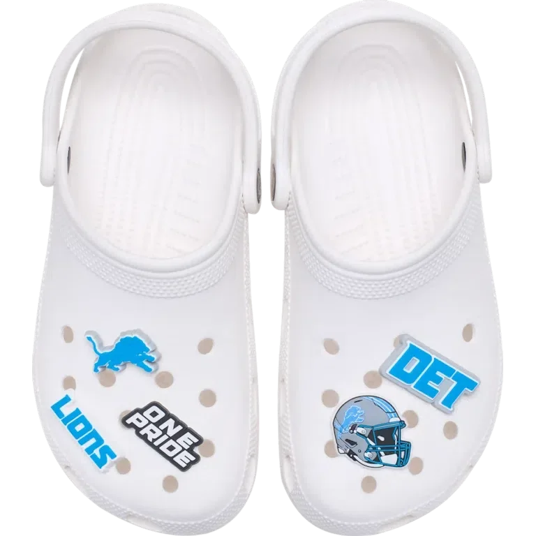 NFL Detroit Lions, σετ 5 γούρια Jibbitz για παπούτσια NFL Detroit Lions, σετ 5 γούρια Jibbitz για παπούτσια