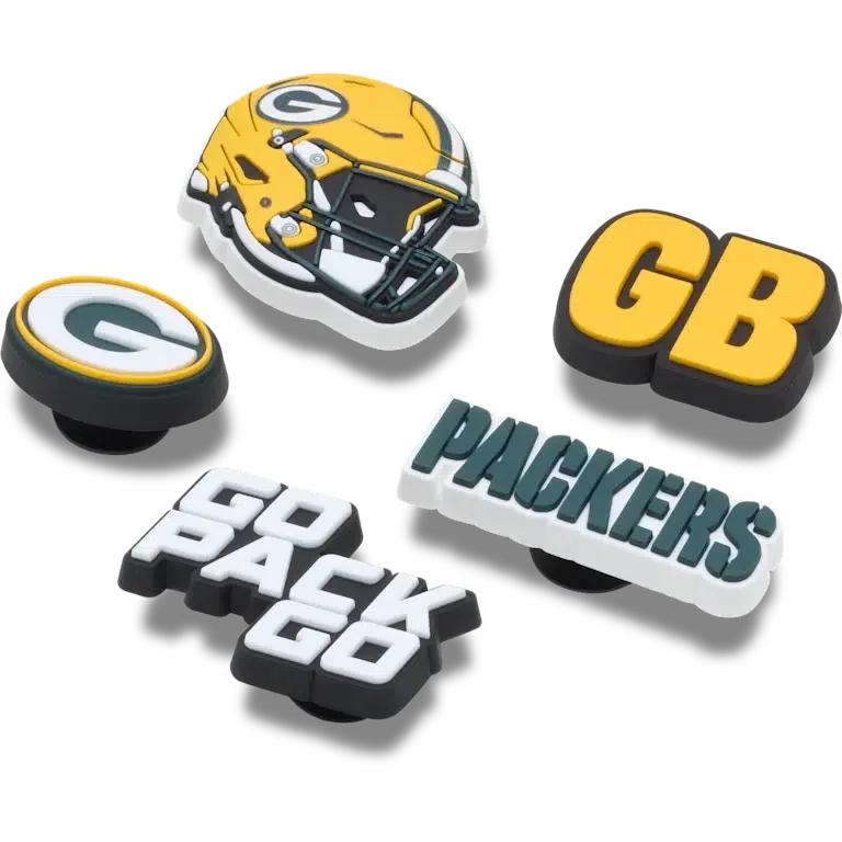 NFL Green Bay Packers, σετ 5 γούρια Jibbitz για παπούτσια NFL Green Bay Packers, σετ 5 γούρια Jibbitz για παπούτσια