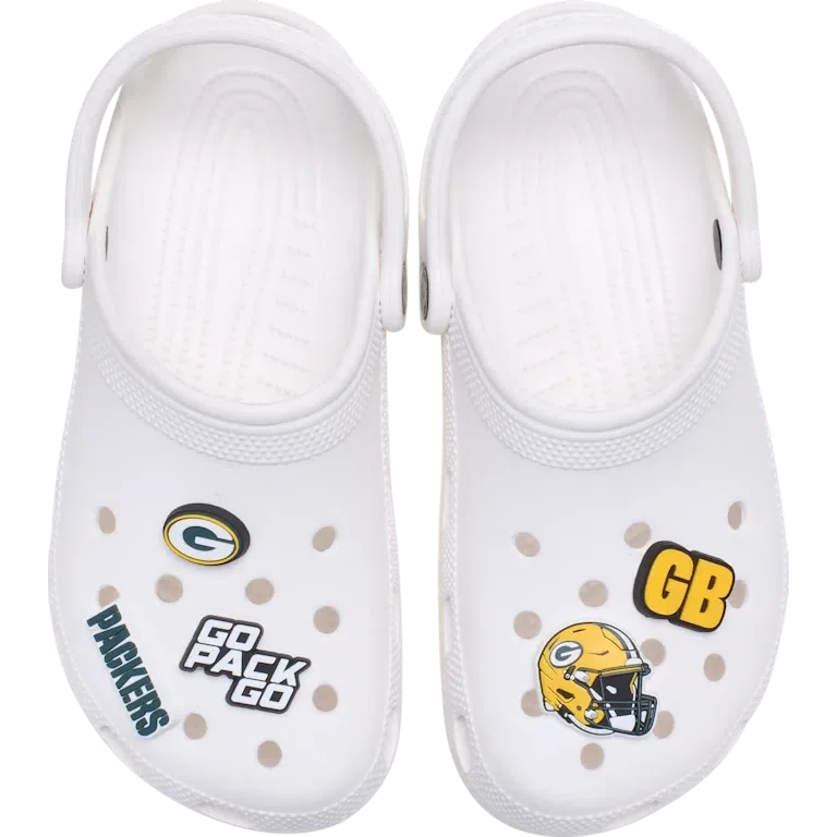 NFL Green Bay Packers, σετ 5 γούρια Jibbitz για παπούτσια NFL Green Bay Packers, σετ 5 γούρια Jibbitz για παπούτσια