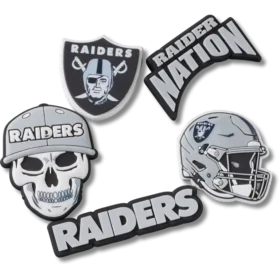 NFL Las Vegas Raiders, σετ 5 γούριας Jibbitz για παπούτσια