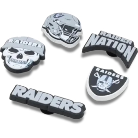 NFL Las Vegas Raiders, σετ 5 γούριας Jibbitz για παπούτσια