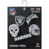NFL Las Vegas Raiders, σετ 5 γούριας Jibbitz για παπούτσια NFL Las Vegas Raiders, σετ 5 γούριας Jibbitz για παπούτσια