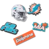 NFL Miami Dolphins Σετ 5 γούρια Jibbitz για παπούτσια NFL Miami Dolphins Σετ 5 γούρια Jibbitz για παπούτσια