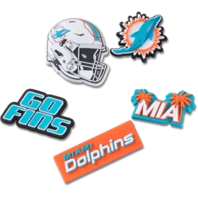 NFL Miami Dolphins Σετ 5 γούρια Jibbitz για παπούτσια