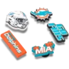 NFL Miami Dolphins Σετ 5 γούρια Jibbitz για παπούτσια NFL Miami Dolphins Σετ 5 γούρια Jibbitz για παπούτσια
