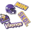 NFL Minnesota Vikings Σετ 5 γούρια Jibbitz για παπούτσια NFL Minnesota Vikings Σετ 5 γούρια Jibbitz για παπούτσια