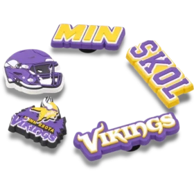 NFL Minnesota Vikings Σετ 5 γούρια Jibbitz για παπούτσια