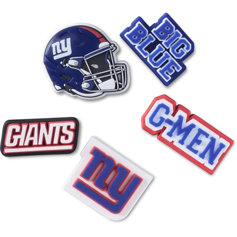 NFL New York Giants, σετ 5 γούρια Jibbitz για παπούτσια NFL New York Giants, σετ 5 γούρια Jibbitz για παπούτσια