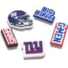 NFL New York Giants, σετ 5 γούρια Jibbitz για παπούτσια NFL New York Giants, σετ 5 γούρια Jibbitz για παπούτσια