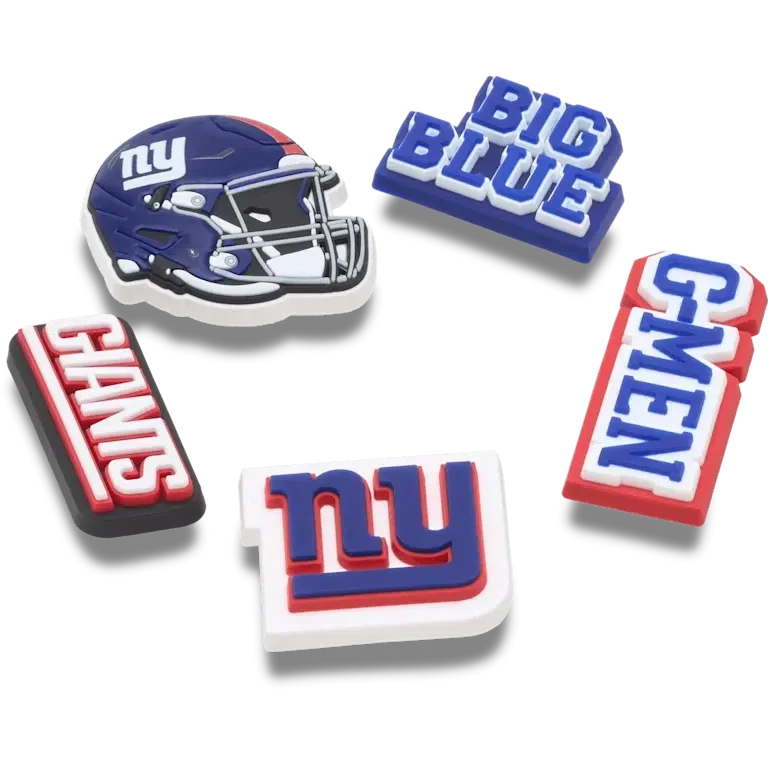 NFL New York Giants, σετ 5 γούρια Jibbitz για παπούτσια NFL New York Giants, σετ 5 γούρια Jibbitz για παπούτσια