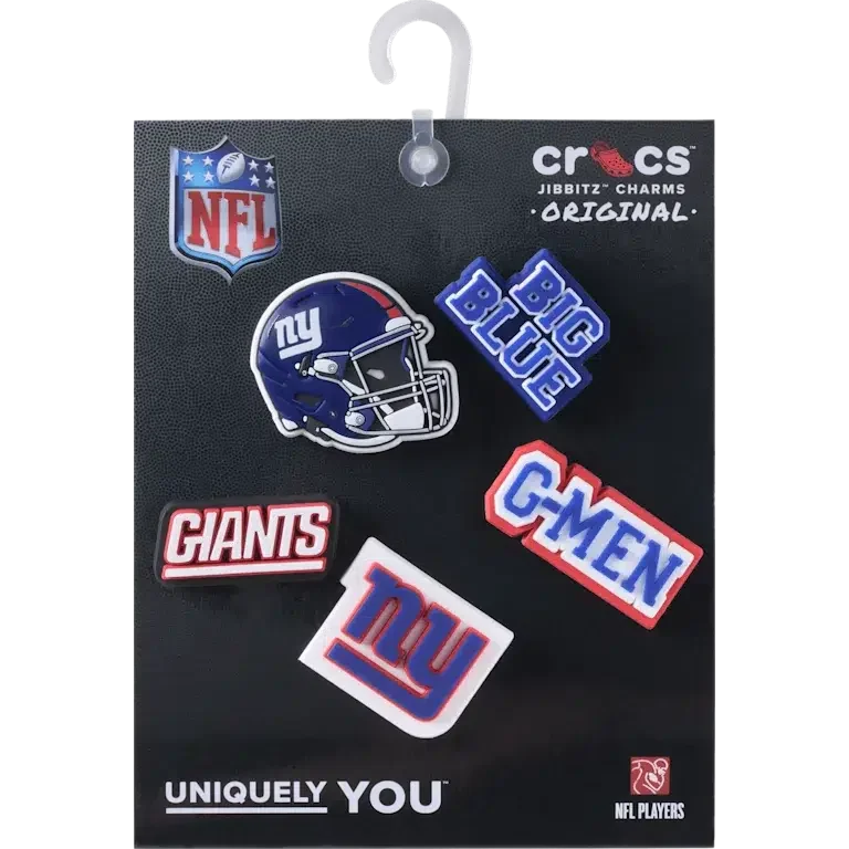 NFL New York Giants, σετ 5 γούρια Jibbitz για παπούτσια NFL New York Giants, σετ 5 γούρια Jibbitz για παπούτσια