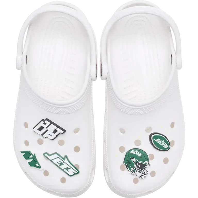 NFL New York Jets, σετ 5 γούριας Jibbitz για παπούτσια NFL New York Jets, σετ 5 γούριας Jibbitz για παπούτσια