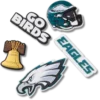 NFL Philadelphia Eagles, σετ 5 γούρια Jibbitz για παπούτσια NFL Philadelphia Eagles, σετ 5 γούρια Jibbitz για παπούτσια