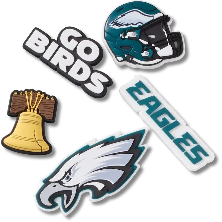 NFL Philadelphia Eagles, σετ 5 γούρια Jibbitz για παπούτσια NFL Philadelphia Eagles, σετ 5 γούρια Jibbitz για παπούτσια