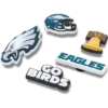 NFL Philadelphia Eagles, σετ 5 γούρια Jibbitz για παπούτσια NFL Philadelphia Eagles, σετ 5 γούρια Jibbitz για παπούτσια