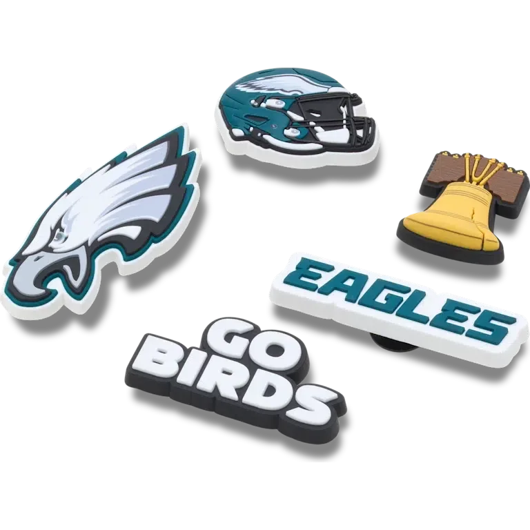 NFL Philadelphia Eagles, σετ 5 γούρια Jibbitz για παπούτσια NFL Philadelphia Eagles, σετ 5 γούρια Jibbitz για παπούτσια