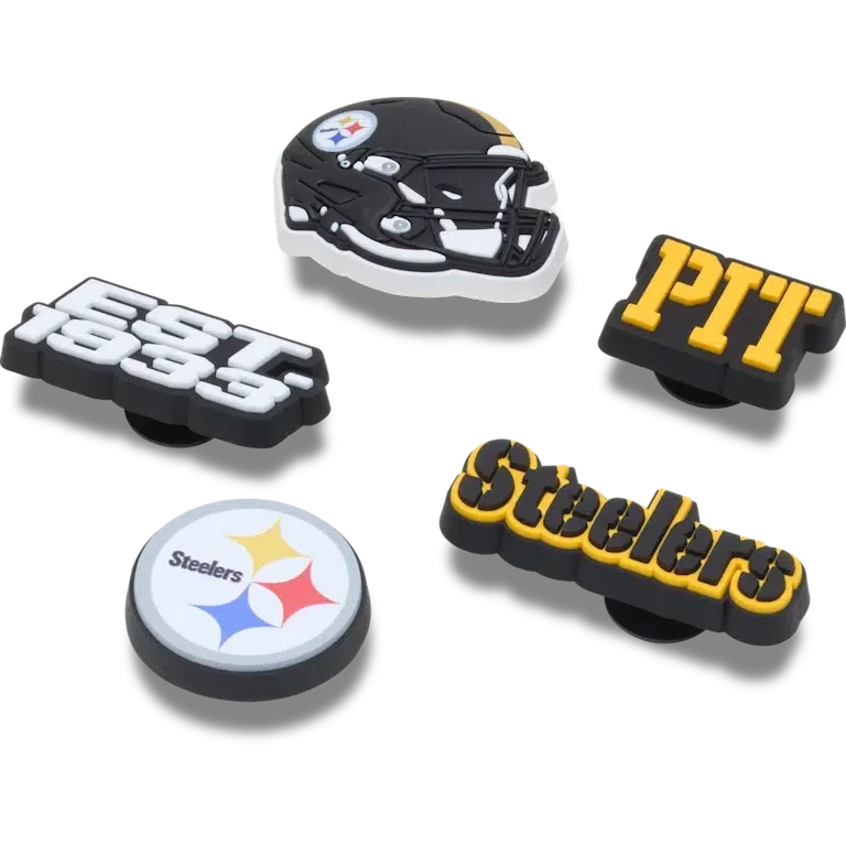 NFL Pittsburgh Steelers, σετ 5 γούρια Jibbitz για παπούτσια NFL Pittsburgh Steelers, σετ 5 γούρια Jibbitz για παπούτσια