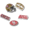 NFL San Francisco 49ers, σετ 5 γούριας Jibbitz για παπούτσια NFL San Francisco 49ers, σετ 5 γούριας Jibbitz για παπούτσια