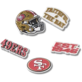 NFL San Francisco 49ers, σετ 5 γούριας Jibbitz για παπούτσια