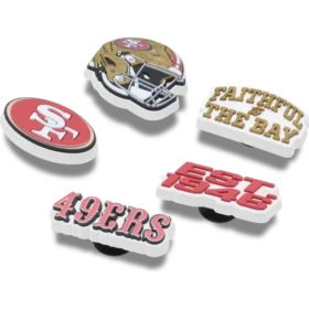 NFL San Francisco 49ers, σετ 5 γούριας Jibbitz για παπούτσια