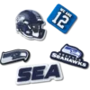 NFL Seattle Seahawks, σετ 5 γούρια Jibbitz για παπούτσια NFL Seattle Seahawks, σετ 5 γούρια Jibbitz για παπούτσια