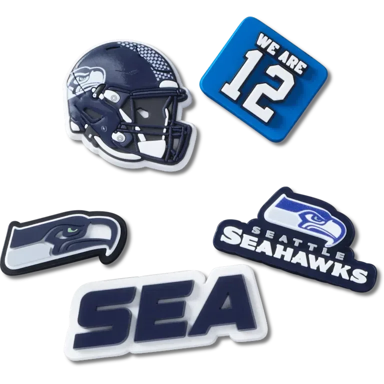 NFL Seattle Seahawks, σετ 5 γούρια Jibbitz για παπούτσια NFL Seattle Seahawks, σετ 5 γούρια Jibbitz για παπούτσια