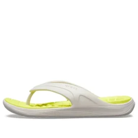 Reviva Κομψές σαγιονάρες με στρογγυλή μύτη “White Yellow”