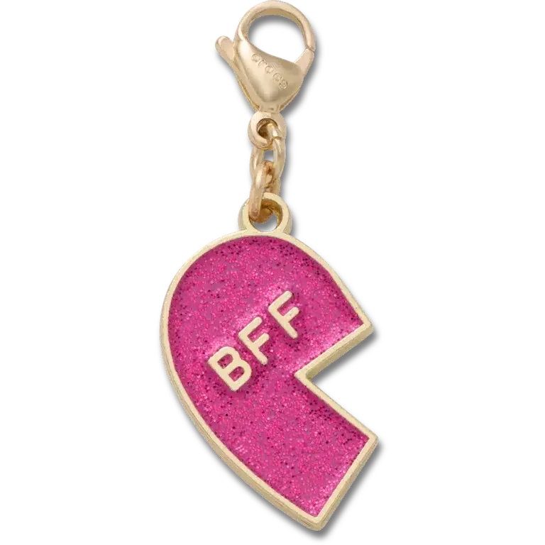 Ροζ Glitter BFF Γούρια Jibbitz αριστερά για τα παπούτσια Ροζ Glitter BFF Γούρια Jibbitz αριστερά για τα παπούτσια