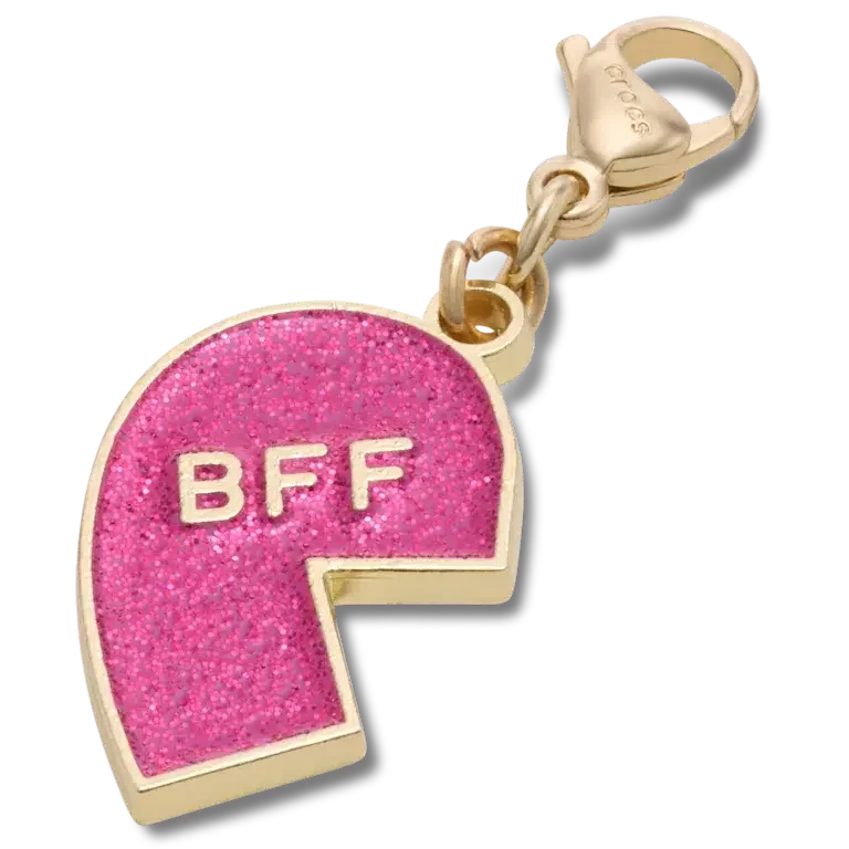 Ροζ Glitter BFF Γούρια Jibbitz αριστερά για τα παπούτσια Ροζ Glitter BFF Γούρια Jibbitz αριστερά για τα παπούτσια