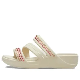 Σανδάλια Boca Gems με σφηνωτή σόλα και λουράκια “White Red” Σανδάλια Boca Gems με σφηνωτή σόλα και λουράκια “White Red”