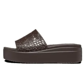 Σανδάλια Brooklyn Croco Shine Slide “Espresso”