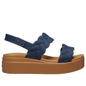 Σανδάλια με πλεκτή σόλα και τακούνι Brooklyn “Blue Brown”