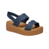 Σανδάλια με πλεκτή σόλα και τακούνι Brooklyn “Blue Brown”