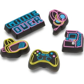 Σειρά 5 γουριών Jibbitz™ «Lights up Neon Gamer»