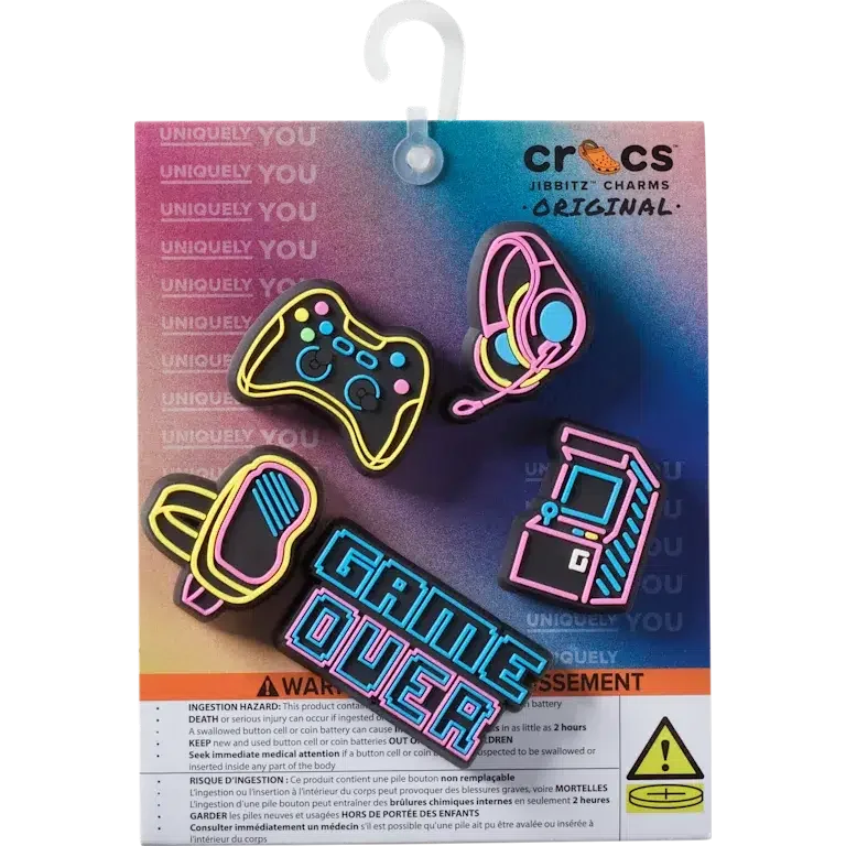 Σειρά 5 γουριών Jibbitz™ «Lights up Neon Gamer» Σειρά 5 γουριών Jibbitz™ «Lights up Neon Gamer»
